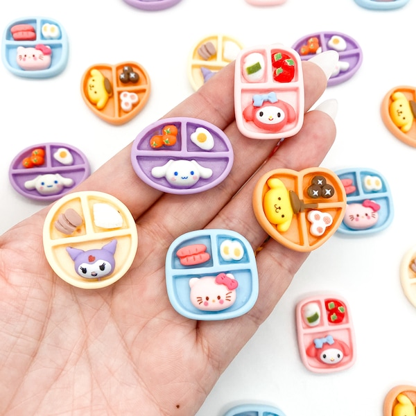 Kawaii Bento Mix Resin Charms, DIY, Jewelry Making Supplies, 3D charms, Decoden Charms