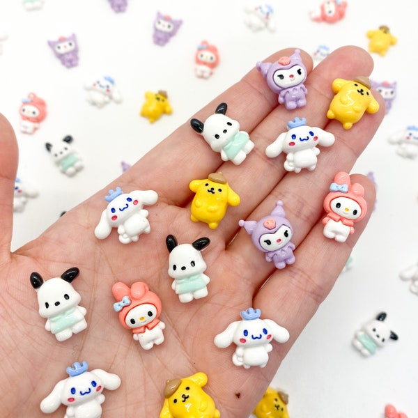 Mixed Full Body San*rio Characters Resin Nail Charms, Nail Art, Nail Decoration, DIY, Jewelry Making Supplies