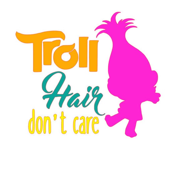 SVG File Troll Hair Don't Care