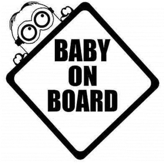 Download Minion Baby on Board SVG File | Etsy