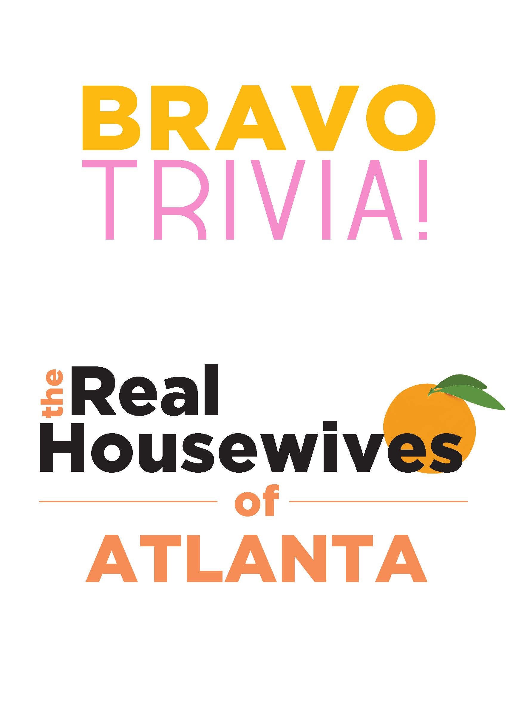Bravo Trivia The Real Housewives Of ATLANTA Etsy
