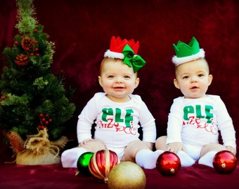 Christmas Santa or Elf Red or Green Wool Felt Mini Crown ORDER by Dec 14 for arrive by Christmas