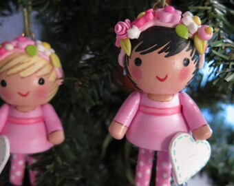 Unique Christmas Ornaments, February First Christmas, 1st Christmas Ornament, Pink Boho Personalized First Christmas Ornament, Handmade