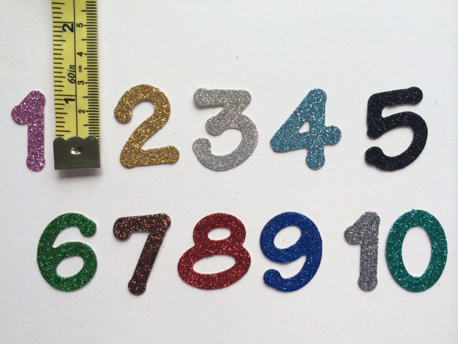 10 Glitter Cardboard Letters With an Option for Adhesive Etsy