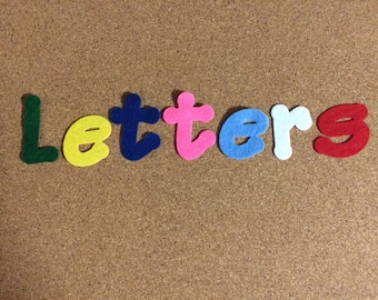 Die Cut Felt letter with iron on adhesive - Many colours available - 1 Inch (2.5cm) Tall. Choose your letters or numbers!