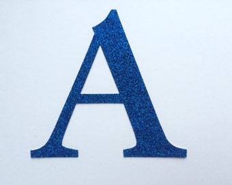 Large Die Cut Glitter Cardboard Letter or Number - Large 4 Inch / 10cm