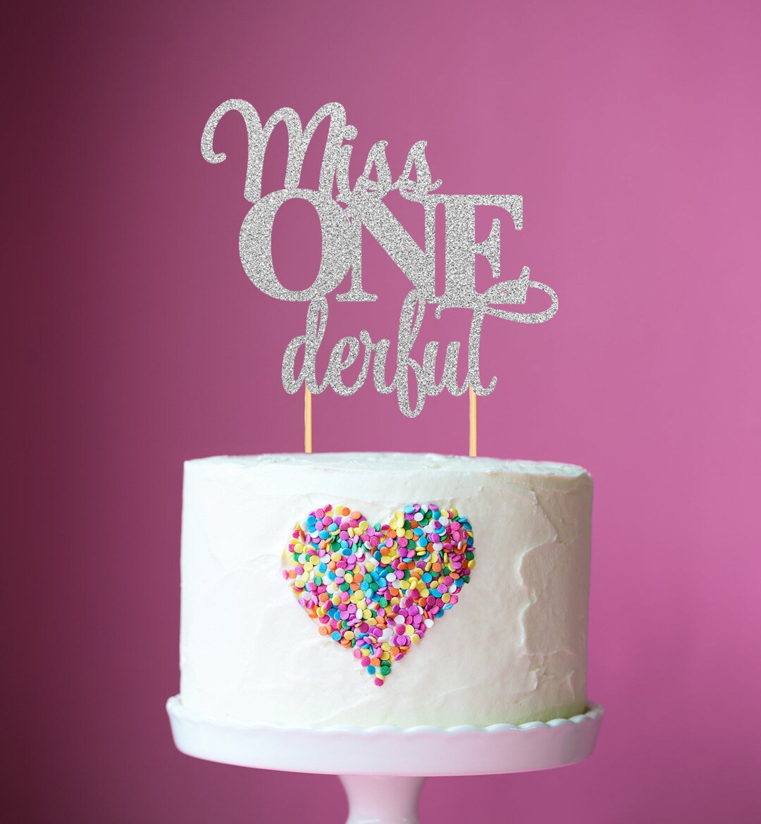 First Birthday Rose Gold Glitter 1st Birthday Cake Topper - Miss ...