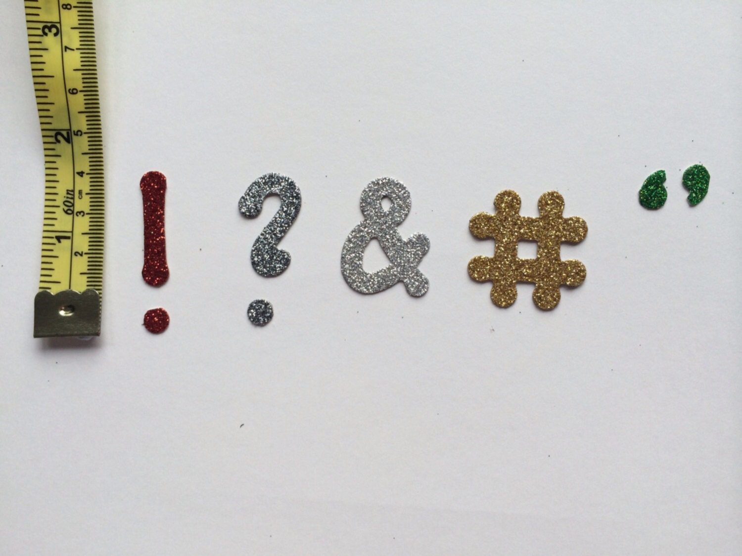 10 Glitter Cardboard Letters With an Option for Adhesive Etsy