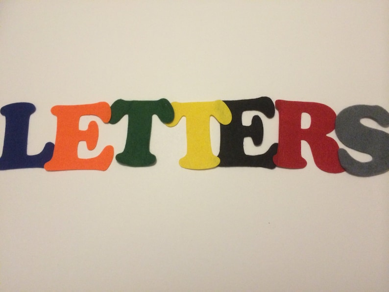 Iron on 3 inch / 7.5cm tall Felt Letter or Number Etsy