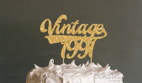 est 1989 Thirtieth Birthday Cake Topper Table Centrepiece made from glitter cardstock 30th Birthday Cake Topper