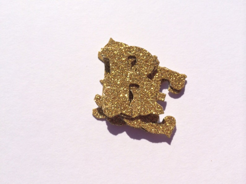 10 Glitter Cardboard / Cardstock Uppercase Letters 1.25 Etsy