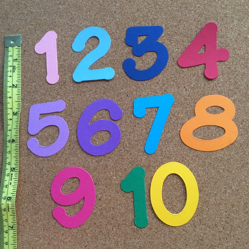 11 Cardstock / Cardboard Numbers 2 Inches / 5 Cm Tall Etsy Australia
