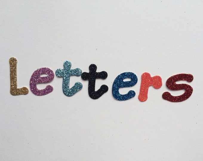 10 Glitter Cardboard Letters With an Option for Adhesive Etsy Australia