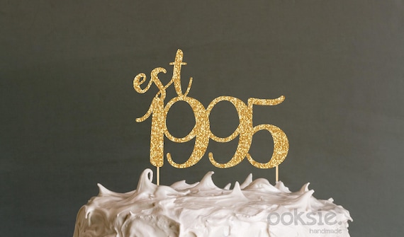 1995 Birthday Party Decorations Awesome Since 1995 Cake Topper - 30th ...