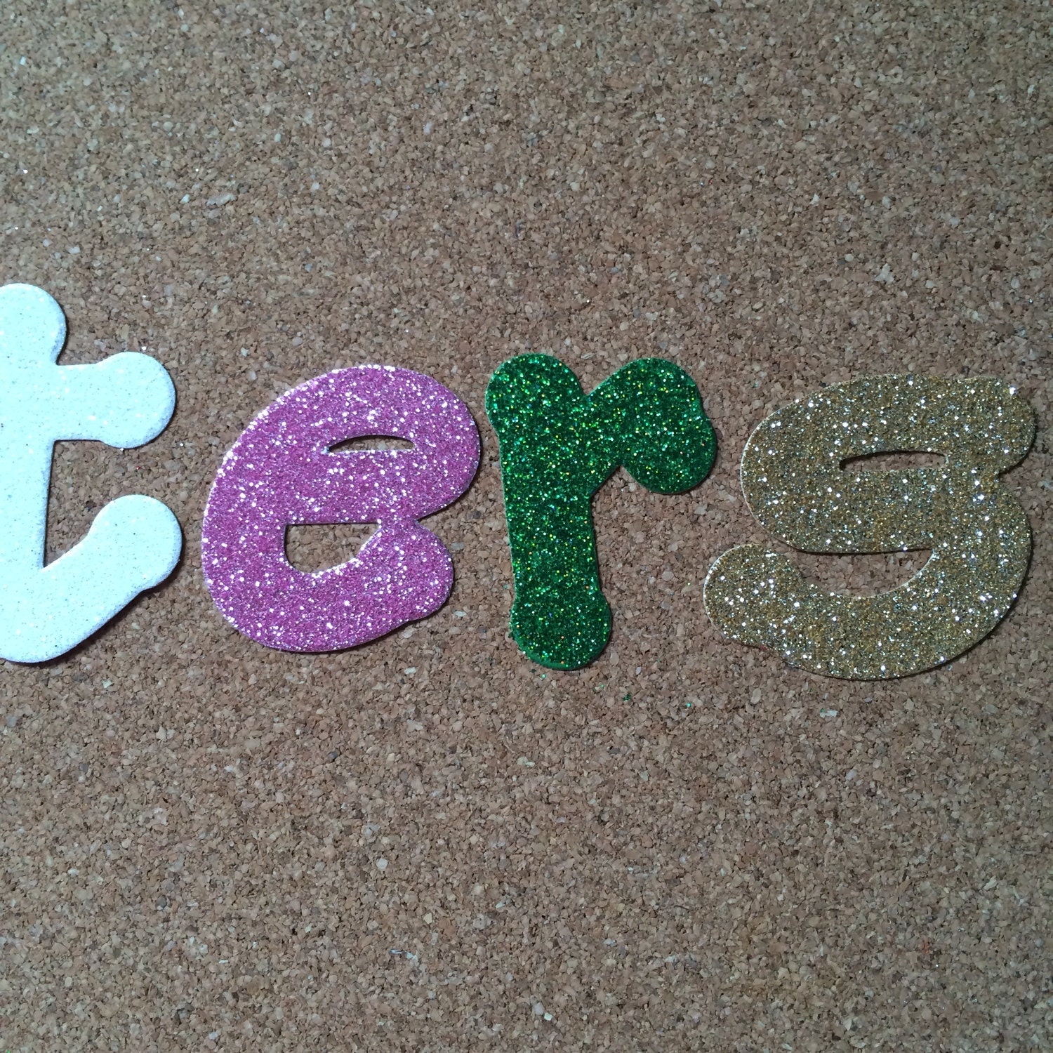 10 Glitter Cardboard / Cardstock Uppercase/lowercase Letters Etsy