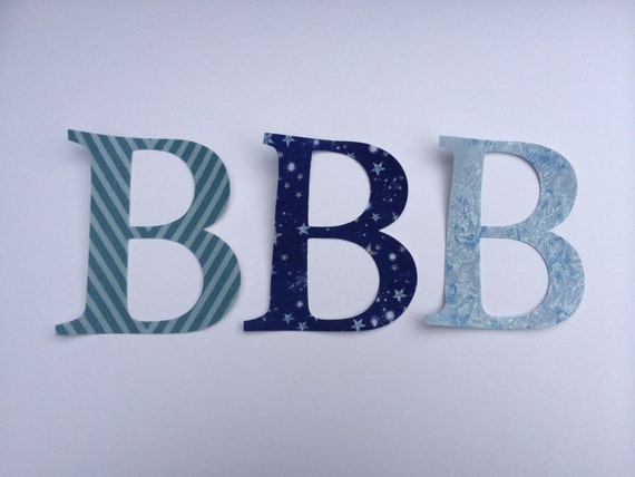 4 Zoll / 10cm groß Stoff Die Cut Bügelbuchstaben