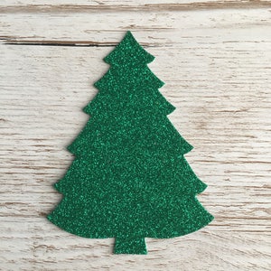 Sapin de Noël scintillant - Papier cartonné scintillant - Couleur au choix - Arbre à feuilles persistantes