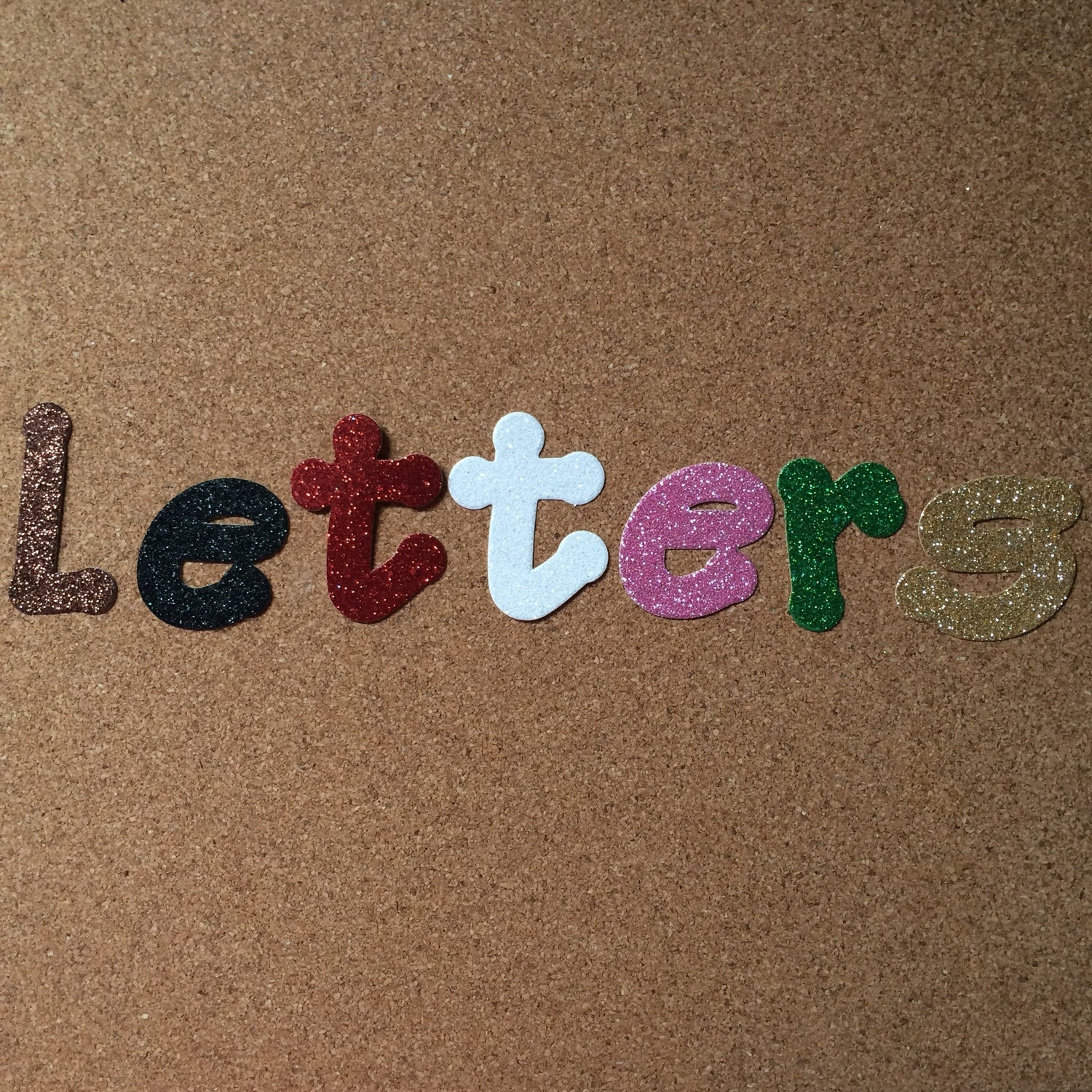 10 Glitter Cardboard / Cardstock Uppercase/Lowercase Letters Etsy