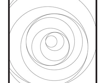 Abstract Rose, Single Coloring Page.  Digital Download.