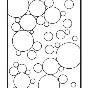 Abstract Bubbles, Single Coloring Page.  Digital Download.