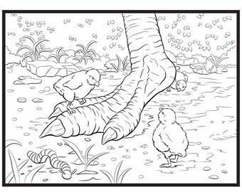 Chicks, Single Coloring Page