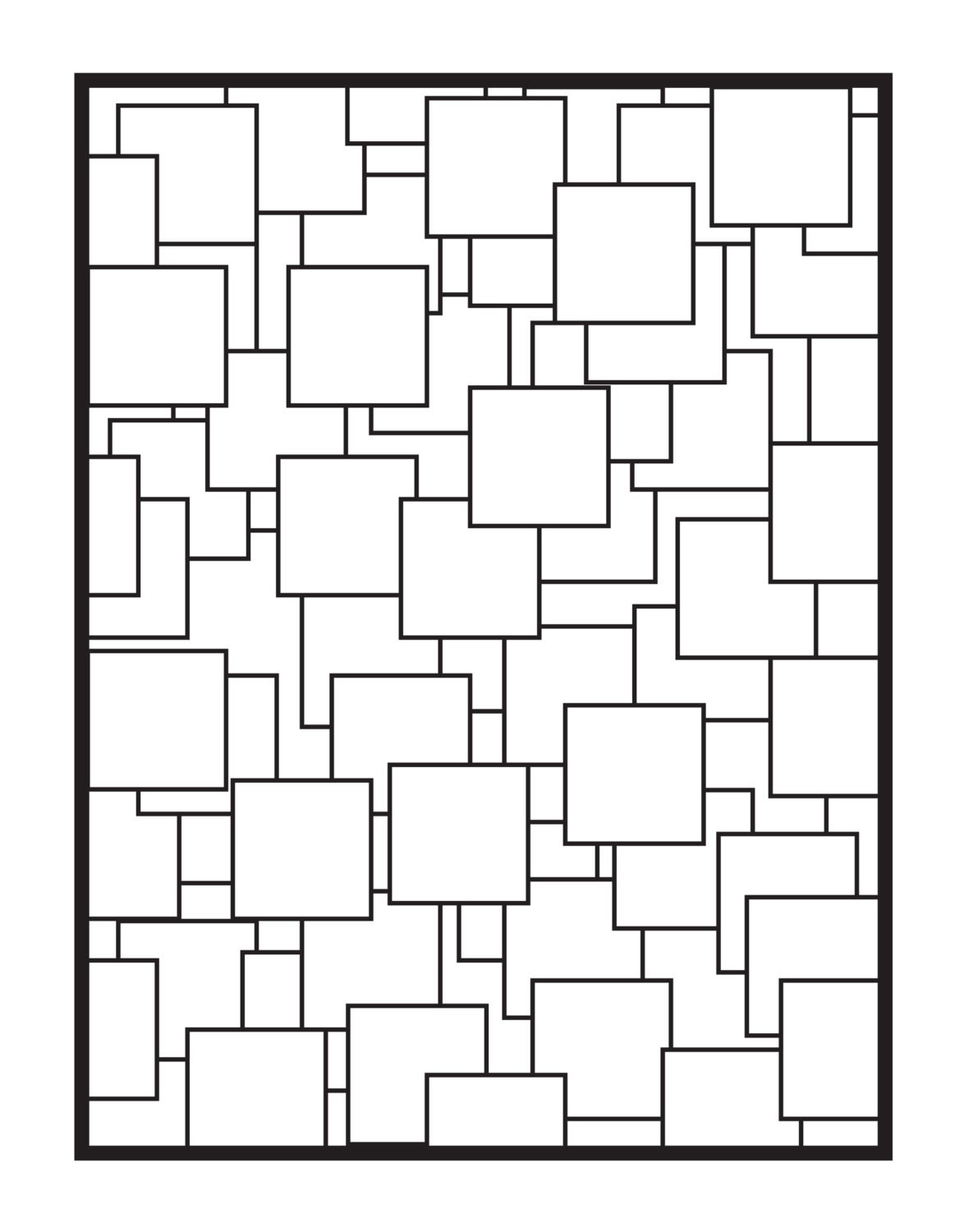 Geometric Abstraction Coloring Book Page. Digital Download. - Etsy