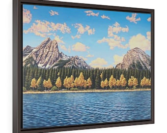 Rocky Mountain Aspen Horizontal Framed Premium Gallery Wrap Canvas