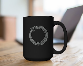 Ouroboros Symbol. Black Mug 15oz