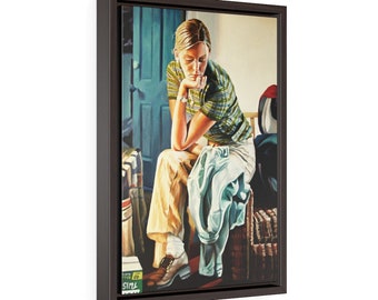 The Shirt.  Vertical Framed Premium Gallery Wrap Canvas