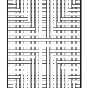 Geometric Design, Digital Download Coloring Book Page