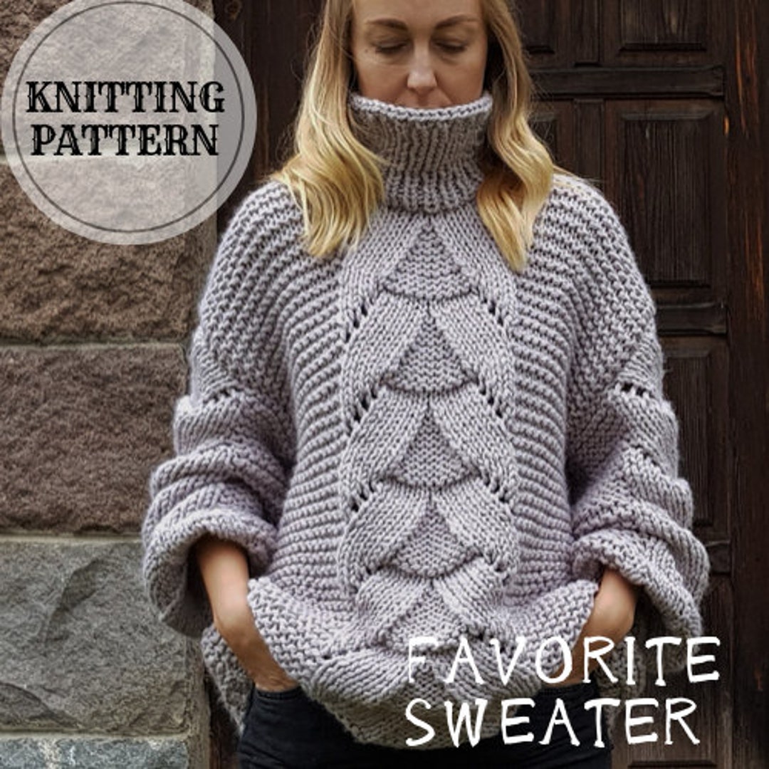 Chunky Knitting Pattern, Cable Sweater, Oversized Sweater, Plus Size Knit Pullover, PDF Knitting Pattern, Favorite Sweater - Etsy Chunky Knitting Pattern, Cable Sweater, Oversized Sweater, Plus Size Knit Pullover, PDF Knitting Pattern, Favorite Sweater - Etsy