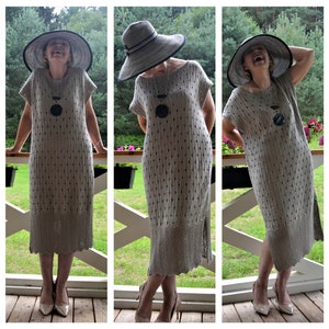 Cotton Knit Dress, Knitting Pattern Dress, Summer Dress, Knitting for Women, Women Dress, Windy Dress image 5