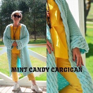 Chunky Knit Cardigan, Knitting Pattern, Cable Cardigan, Oversized Cardigan, Plus Size Knit Cardigan, Knit Cardigan Coat