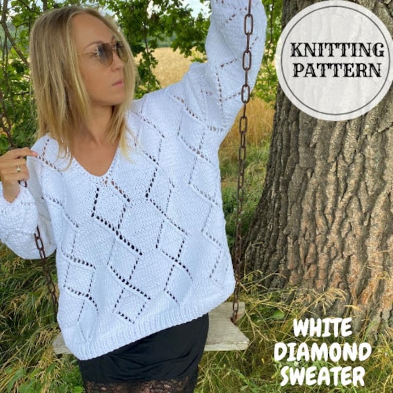 Loose Openwork V- neck Knitting Sweaters Loose Openwork V- neck Knitting Sweaters