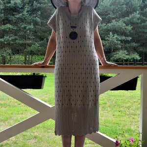 Cotton Knit Dress, Knitting Pattern Dress, Summer Dress, Knitting for Women, Women Dress, Windy Dress image 8