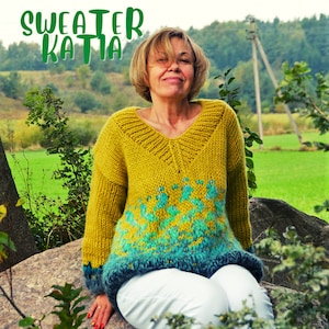 Sweater Knitting Pattern, Pullover Knitting Pattern, Bulky Knitting Pattern, PDF Knitting Pattern, Knitting Pattern for Beginner