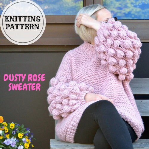 Bubble Sleeve Sweater Knitting Pattern 