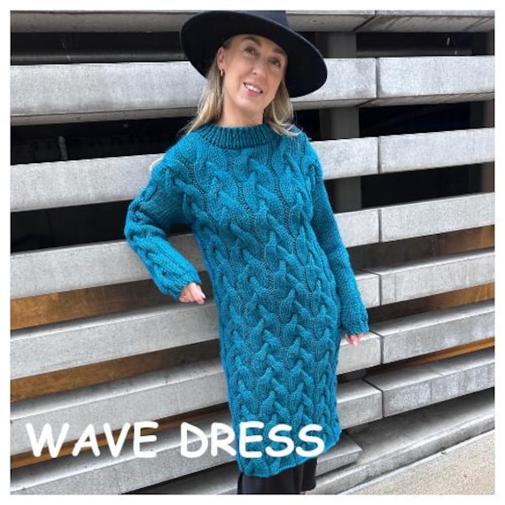 Chunky Cable Knit Dress Pattern, Superbulky Yarn (PDF Pattern) - Etsy New Zealand Chunky Cable Knit Dress Pattern, Superbulky Yarn (PDF Pattern) - Etsy New Zealand