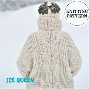 Chunky Cable Knit Cardigan Pattern, Oversized (PDF Pattern)