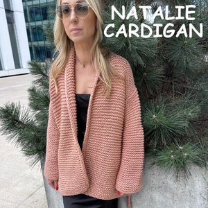 Cardigan Knitting Pattern, Knit Coat, Knitting Pattern for beginner, Knit Cardigan, Oversized Knit, Chunky Knitting Pattern