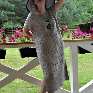 Cotton Knit Dress, Knitting Pattern Dress, Summer Dress, Knitting for Women, Women Dress, Windy Dress image 7