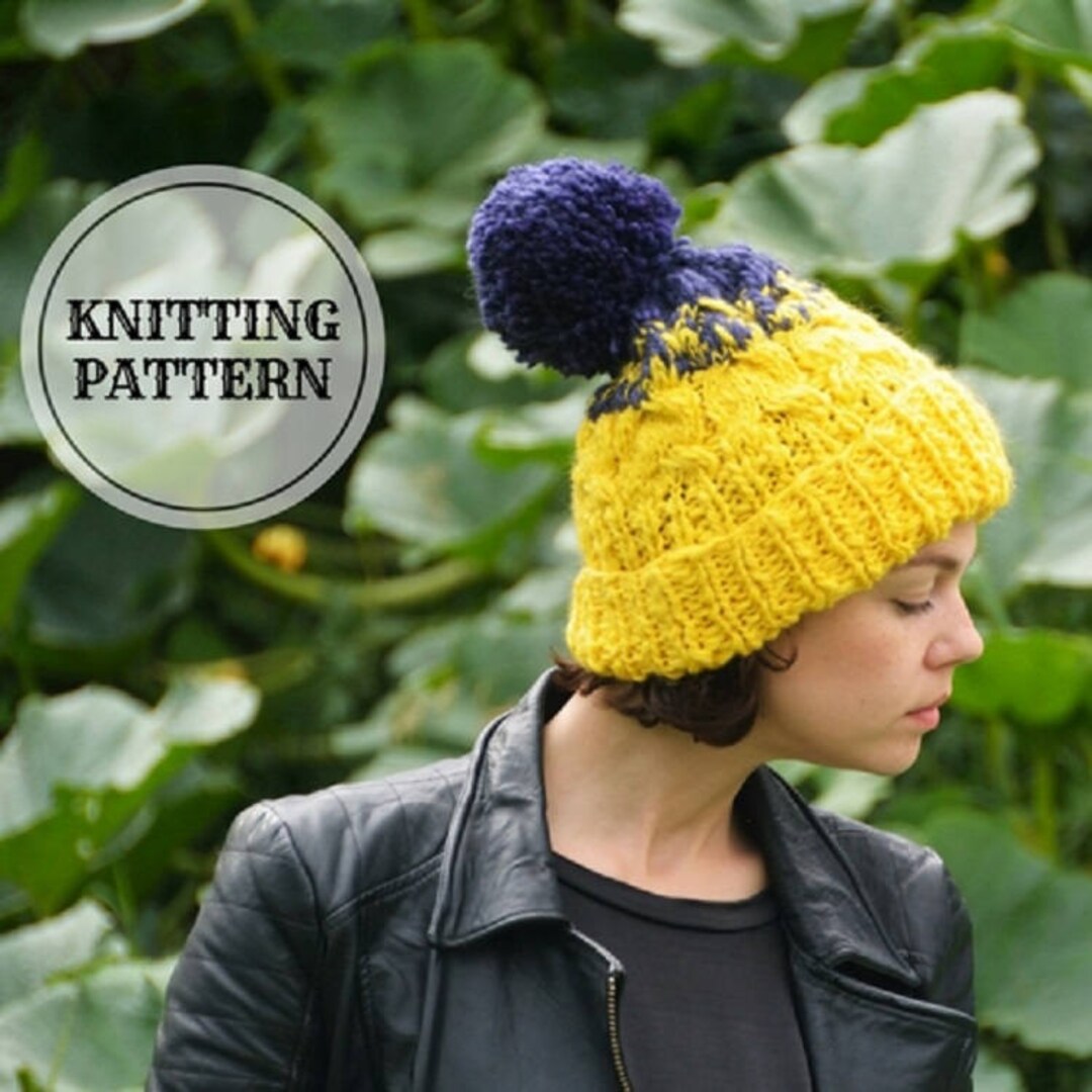 Chunky Knit Hat and Cowl Knitting Pattern (PDF Pattern) - Etsy