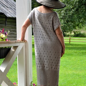 Cotton Knit Dress, Knitting Pattern Dress, Summer Dress, Knitting for Women, Women Dress, Windy Dress image 6