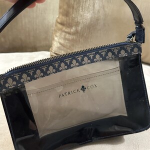 Bolso de muñeca transparente vintage Patrick Cox