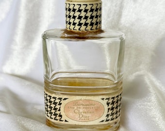 Authentic vintage empty bottle of Christian Dior Paris , Diorissimo , Eau De Toilette , Made in France