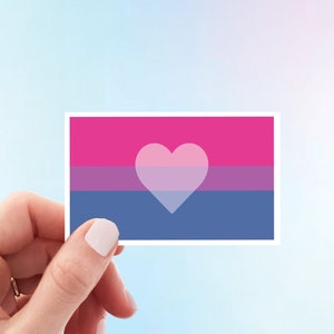 Bisexual Pride Flag Sticker | Bisexual Flag Laptop Water Bottle Sticker ...