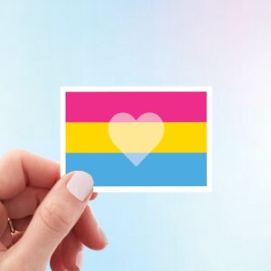 Pansexual Pride Flag Sticker | Pansexual Flag Laptop Water Bottle Sticker | Weatherproof Vinyl Sticker by Hello Happy Designs