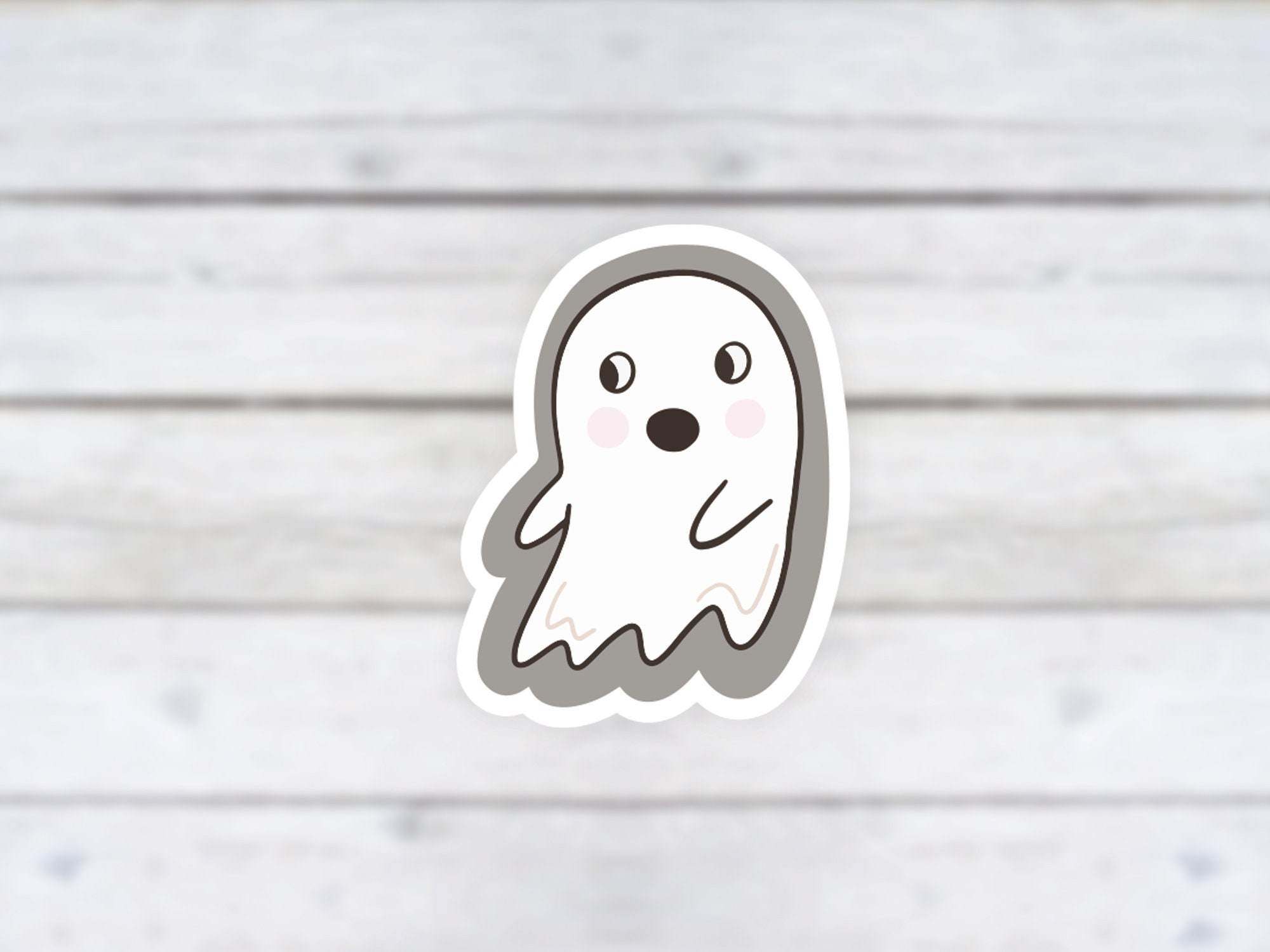 Cute Vintage Ghost Sticker | Cute Fall Halloween Spooky Ghost ...