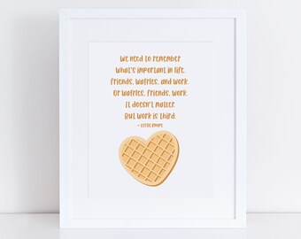 Leslie Knope Waffle Quote Leslie Knope Waffles | Etsy