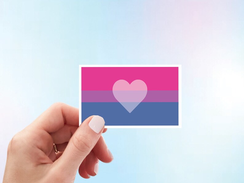 Bisexual Pride Flag Sticker | Bisexual Flag Laptop Water Bottle Sticker ...